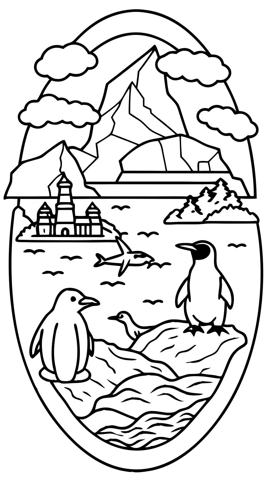 coloring pages antarctica